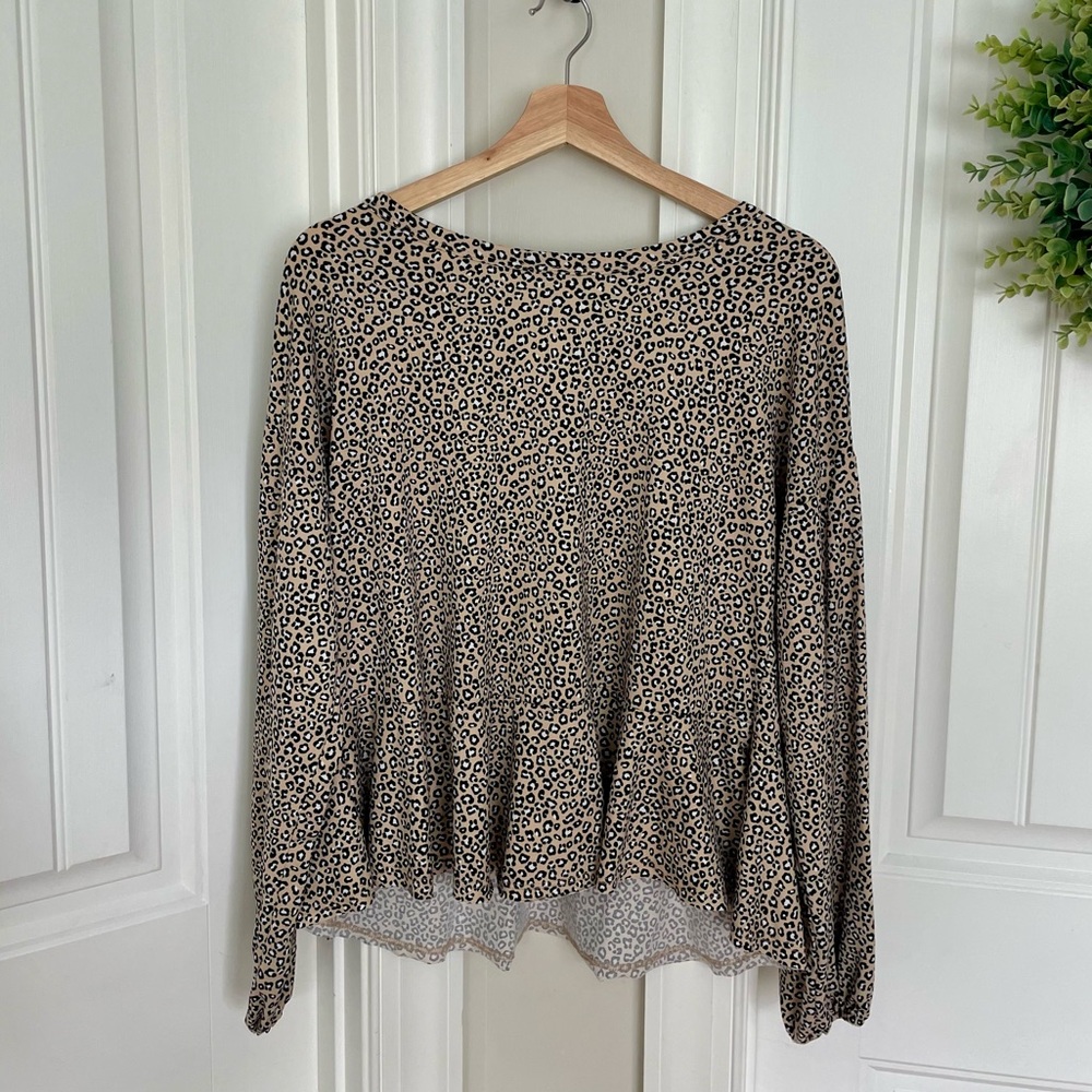 Altar’d State Long Sleeve Cheetah Top